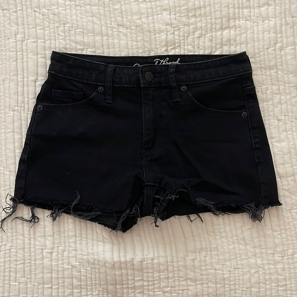 Black Jean shorts
